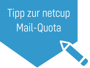 Benachrichtigung vor Überschreitung des E-Mailspeicherplatzes in netcup Webhosting einrichten